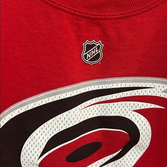 NHL Carolina Hurricanes Ruutu Reebok Red Cotton T-Shirt - Picture 5 of 5